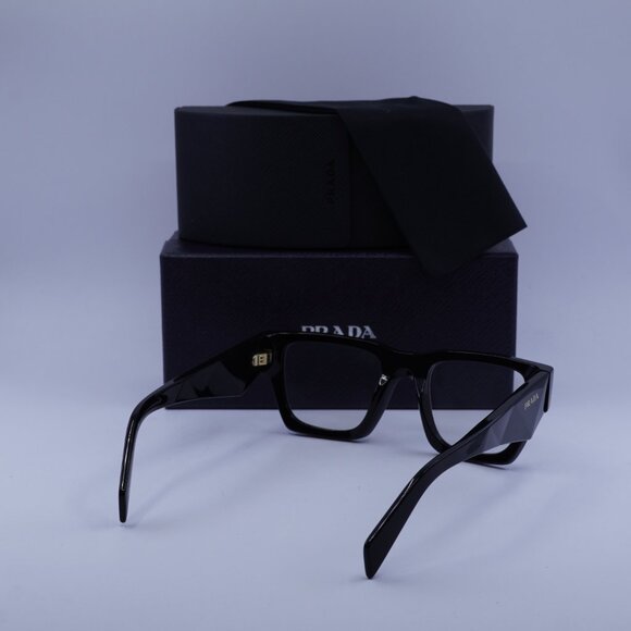 Prada PRA06S 16K08N Square Sunglasses – Black\\Clear Blue Light Filter main image 8